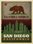 San Fran Flag-Red Atlas Designs-Giclee Print