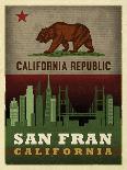 San Fran Flag-Red Atlas Designs-Giclee Print