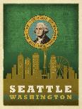 Seattle Flag-Red Atlas Designs-Giclee Print