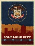 San Diego Flag-Red Atlas Designs-Giclee Print