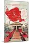 Red Banner Railyard-null-Mounted Art Print