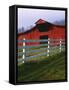 Red Barn and White Fence on Farm, Scott County, Virginia, USA-Jaynes Gallery-Framed Stretched Canvas