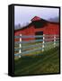 Red Barn and White Fence on Farm, Scott County, Virginia, USA-Jaynes Gallery-Framed Stretched Canvas