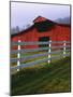 Red Barn and White Fence on Farm, Scott County, Virginia, USA-Jaynes Gallery-Mounted Photographic Print