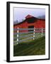 Red Barn and White Fence on Farm, Scott County, Virginia, USA-Jaynes Gallery-Framed Photographic Print