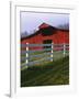 Red Barn and White Fence on Farm, Scott County, Virginia, USA-Jaynes Gallery-Framed Photographic Print