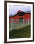 Red Barn and White Fence on Farm, Scott County, Virginia, USA-Jaynes Gallery-Framed Photographic Print