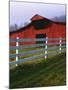 Red Barn and White Fence on Farm, Scott County, Virginia, USA-Jaynes Gallery-Mounted Photographic Print