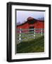 Red Barn and White Fence on Farm, Scott County, Virginia, USA-Jaynes Gallery-Framed Photographic Print