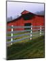Red Barn and White Fence on Farm, Scott County, Virginia, USA-Jaynes Gallery-Mounted Photographic Print