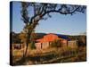 Red Barn at Sunrise on the Block Creek Natural Area, Kendall Co., Texas, Usa-Larry Ditto-Stretched Canvas