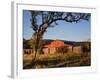 Red Barn at Sunrise on the Block Creek Natural Area, Kendall Co., Texas, Usa-Larry Ditto-Framed Photographic Print