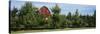 Red Barn Behind Apple Trees, Grand Rapids, Michigan, USA-null-Stretched Canvas