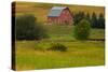 Red Barn, Hay Bales, Albion, Palouse Area, Washington, USA-Michel Hersen-Stretched Canvas