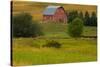 Red Barn, Hay Bales, Albion, Palouse Area, Washington, USA-Michel Hersen-Stretched Canvas