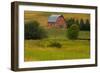 Red Barn, Hay Bales, Albion, Palouse Area, Washington, USA-Michel Hersen-Framed Photographic Print