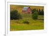 Red Barn, Hay Bales, Albion, Palouse Area, Washington, USA-Michel Hersen-Framed Photographic Print