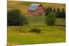 Red Barn, Hay Bales, Albion, Palouse Area, Washington, USA-Michel Hersen-Mounted Photographic Print