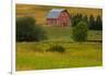 Red Barn, Hay Bales, Albion, Palouse Area, Washington, USA-Michel Hersen-Framed Photographic Print