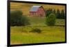 Red Barn, Hay Bales, Albion, Palouse Area, Washington, USA-Michel Hersen-Framed Photographic Print