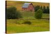 Red Barn, Hay Bales, Albion, Palouse Area, Washington, USA-Michel Hersen-Stretched Canvas