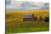 Red Barn, Hay Bales, Albion, Palouse Area, Washington, USA-Michel Hersen-Stretched Canvas