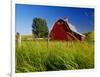 Red Barn in Long Grass-Bob Krist-Framed Photographic Print