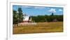 Red barn in meadow, Knowlton, Quebec, Canada-null-Framed Photographic Print