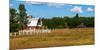 Red barn in meadow, Knowlton, Quebec, Canada-null-Mounted Photographic Print