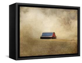 Red Barn in Missouri-Jai Johnson-Framed Stretched Canvas
