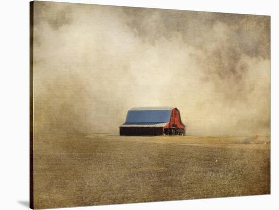 Red Barn in Missouri-Jai Johnson-Stretched Canvas