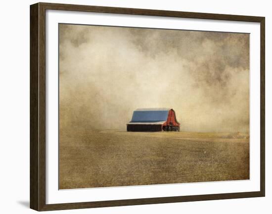 Red Barn in Missouri-Jai Johnson-Framed Giclee Print