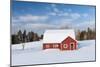 Red Barn In Snow-Michael Blanchette Photography-Mounted Photographic Print