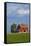 Red Barn in Spring Wheat Field, Washington, USA-Terry Eggers-Framed Stretched Canvas