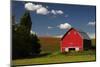 Red Barn in the Palouse Area, Whitman County, Washington, USA-Michel Hersen-Mounted Photographic Print