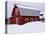 Red Barn in the Snow-James Randklev-Stretched Canvas