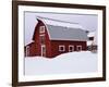 Red Barn in the Snow-James Randklev-Framed Premium Photographic Print