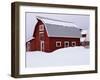 Red Barn in the Snow-James Randklev-Framed Photographic Print