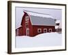 Red Barn in the Snow-James Randklev-Framed Photographic Print