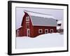 Red Barn in the Snow-James Randklev-Framed Photographic Print