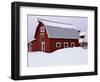 Red Barn in the Snow-James Randklev-Framed Photographic Print