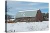 Red Barn in Winter-Dana Styber-Stretched Canvas