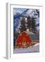 Red Barn in Winter-Darrell Gulin-Framed Premium Photographic Print