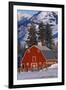 Red Barn in Winter-Darrell Gulin-Framed Photographic Print