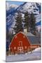 Red Barn in Winter-Darrell Gulin-Mounted Photographic Print