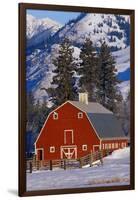 Red Barn in Winter-Darrell Gulin-Framed Photographic Print