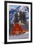 Red Barn in Winter-Darrell Gulin-Framed Photographic Print