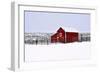 Red Barn in Winter-Amanda Lee Smith-Framed Photographic Print