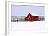 Red Barn in Winter-Amanda Lee Smith-Framed Photographic Print