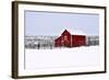 Red Barn in Winter-Amanda Lee Smith-Framed Photographic Print
